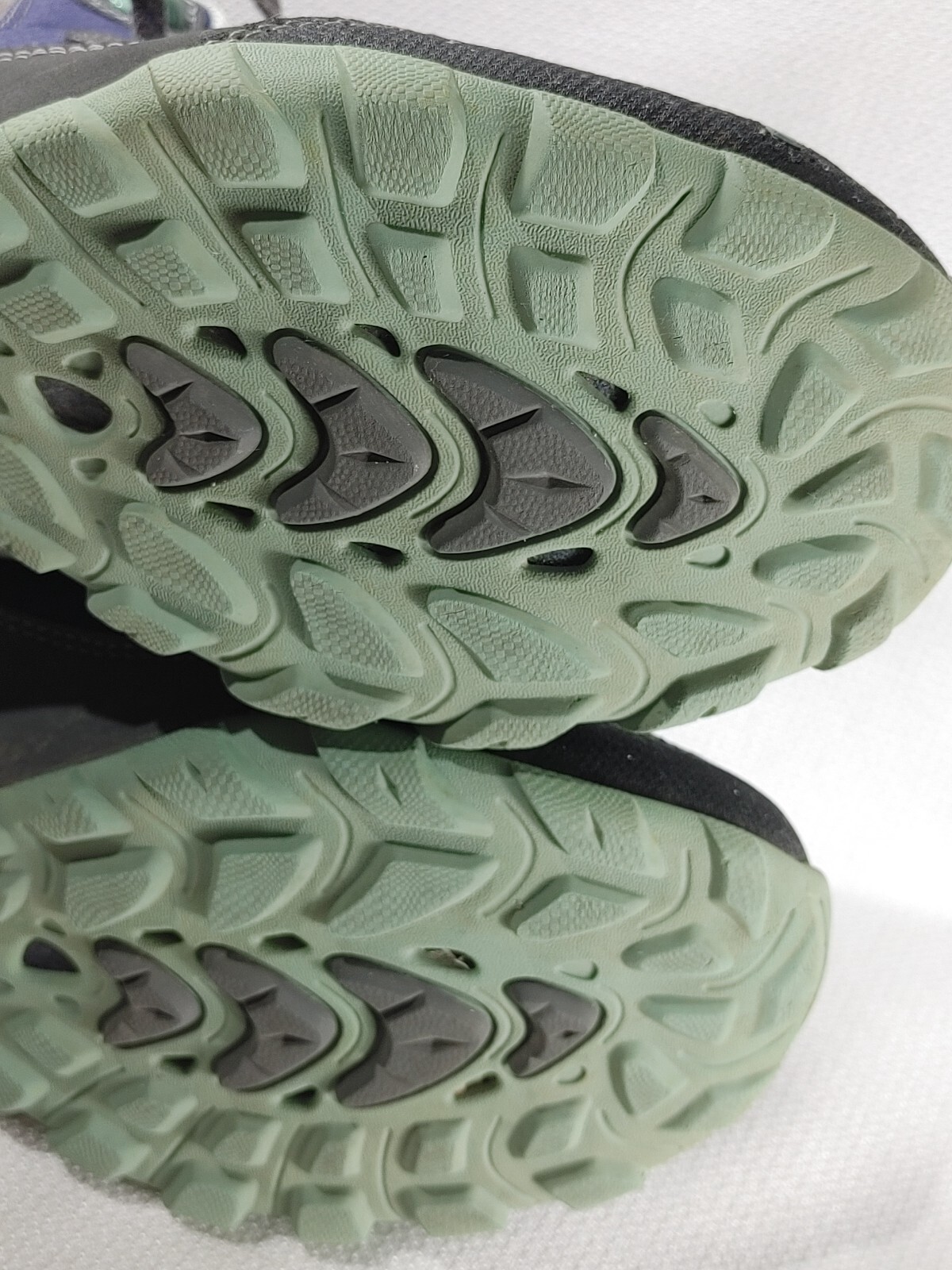 Ahnu Womens Sugarpine Blue Grey Waterproof Hiking Boots Vibram Soles Sz