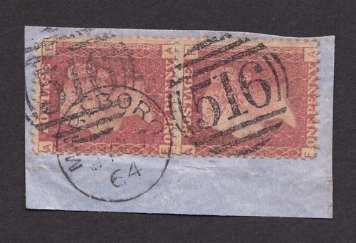 GB QV Penny Reds POSTMARKS + PLATES on Piece Duplex Types ..PRICED as SINGLES - Picture 17 of 27