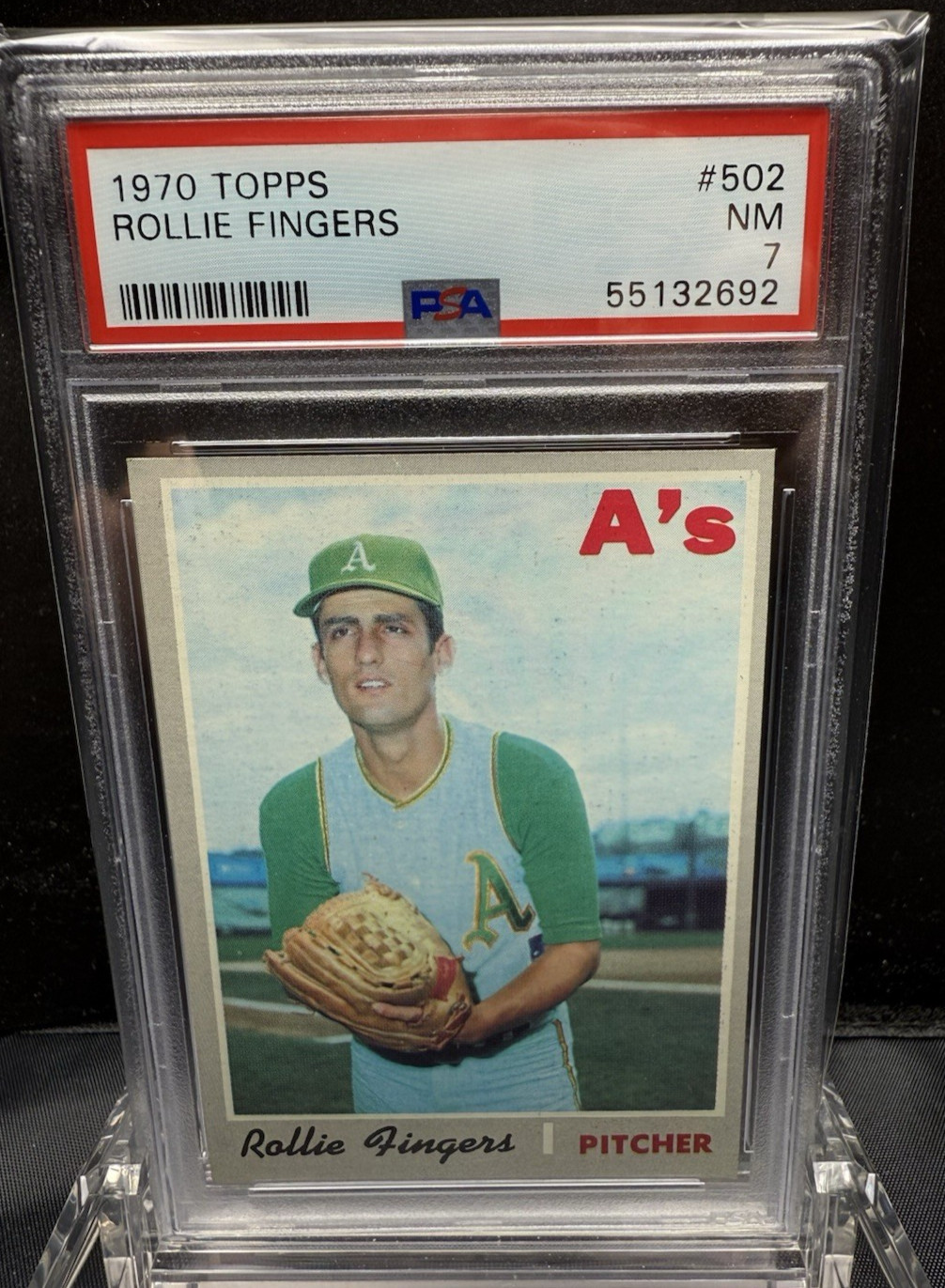 1970 TOPPS ROLLIE FINGERS #502 PSA 7