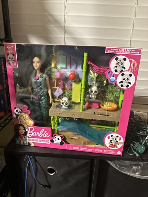 Barbie Careers Doll & Playset, Baby Panda Care and Rescue NEW