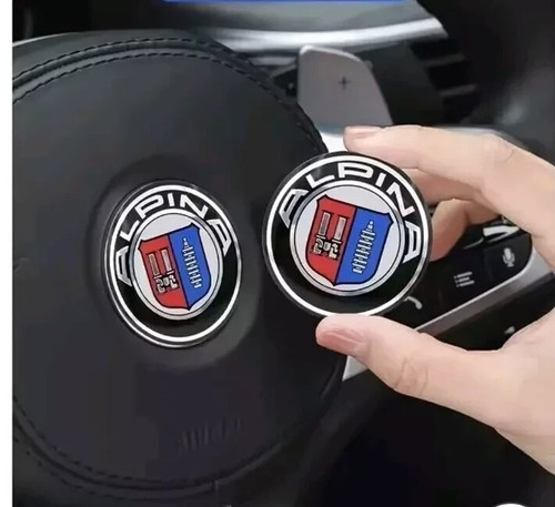 Alpina bmw Lenkrad 45mm Emblem Logo Zeichen Sticker Aufkleber Aluminium Epoxid