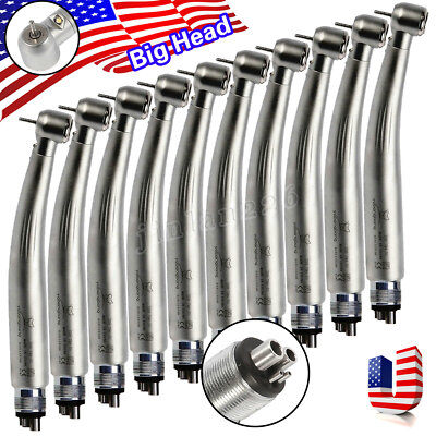 1-10 Dental LED Fiber Optic E-generator High Speed Handpiece 4 HOLE 