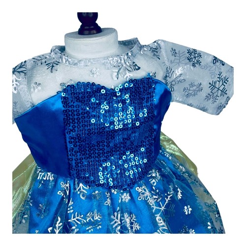 VTG 18" Doll Frozen ELSA COSTUME DRESS Fits American Girl OG Dolls Blue Zip Gown - Picture 8 of 14