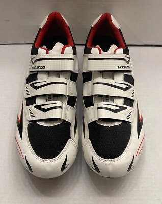 Venzo Cycling Shoes Mens Size 12 Road Bike Shoes 3 Strap White Black EU 47 Amazon.com | Venzo Bicycle Men main image 3