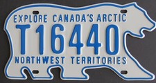 BEAR - NORTHWEST TERRITORIES CANADA license plate   2010  CHOOSE ONE