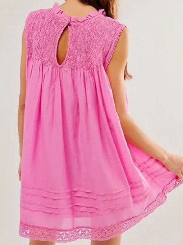 Mini Abito Free People Tinta Unita di Karitè Nuovo $168 in Magnolia Zucchero XS NUOVO CON ETICHETTE - Foto 5 di 7