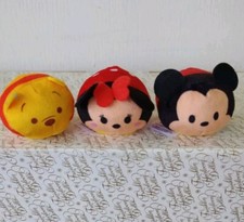 Disney Tsum Tsum Minnie Mouse Mickey Winnie Pooh Lot Of 3 Mini Plush Toy 2"