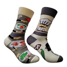 Crazy Cook - Socks, Fashion ODD Socks, Novelty, Design Cotton Socks,  UK 5-11