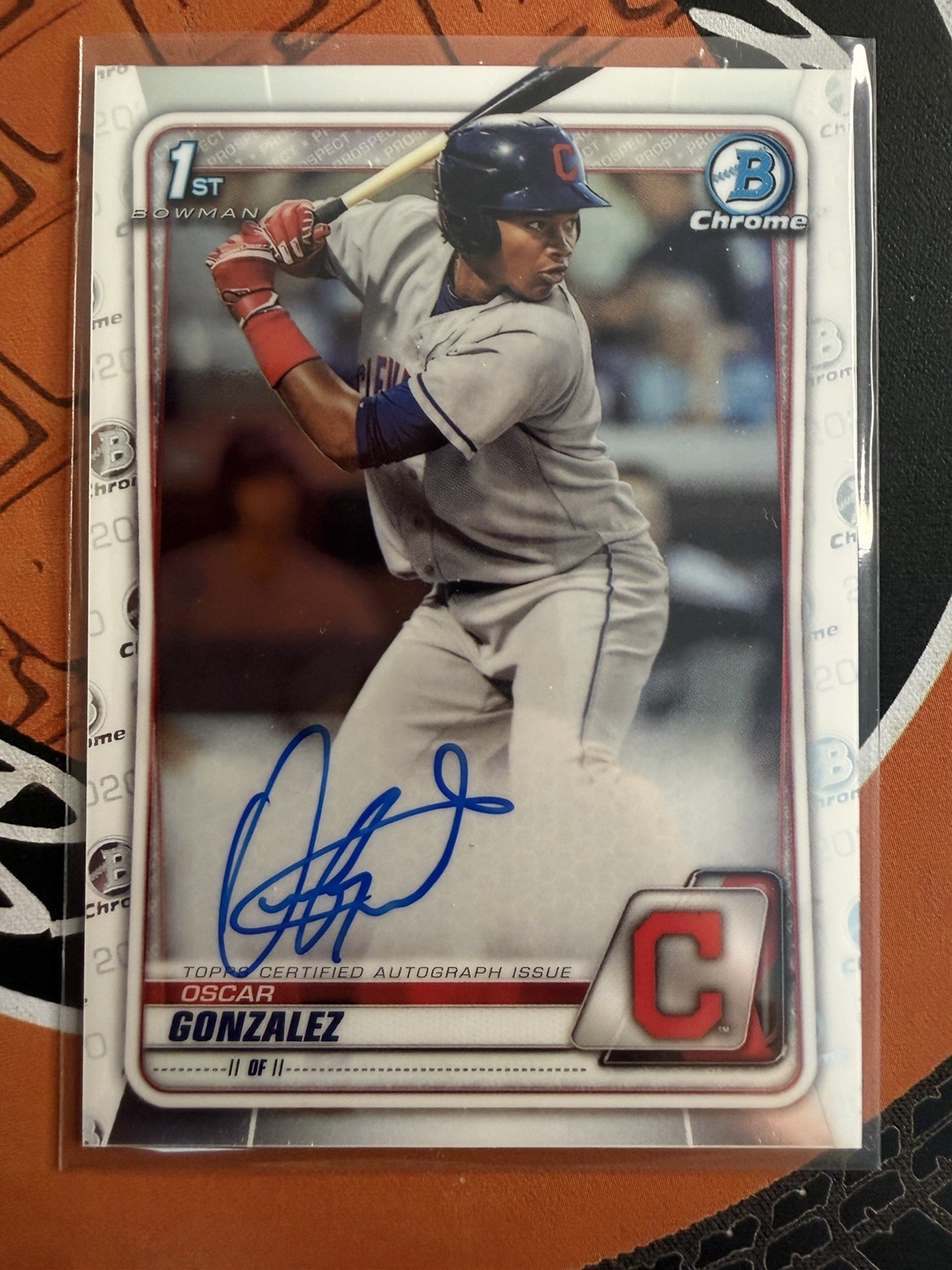 2020 1st Bowman Chrome Prospects - AUTO #CPA-OG Oscar Gonzalez Sponge Bob