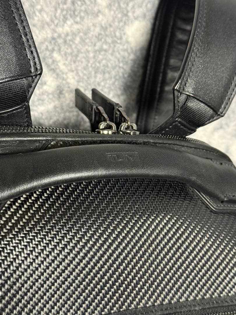 TUMI Carbon Fiber Leather Backpack Rucksack image 3
