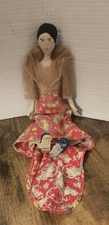 VINTAGE FOLK ART RAG DOLL/MADE IN GUAM BY A NATIVE/12"