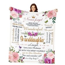 Granddaughter Gifts from Grandma, 50"x60" Granddaughter Gift-flower