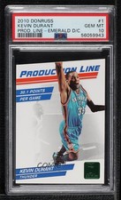 2010 Donruss Production Line Emerald Die-Cut Kevin Durant #1 PSA 10 GEM MT 05bt
