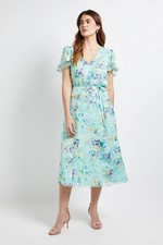 Wallis Sage Fit & Flare Dress Womens Occasion Dresses