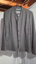 HARVE BENARD Black Blazer Jacket Long Sleeve Lined Button Down Size Medium