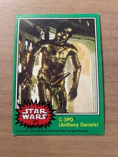 1977 Vintage Star Wars Goldenrod C-3PO Error Card #207 Topps Series 4 Golden Rod