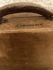 Vintage Grumbacher Artist Wood Pochade Paint Box Leather Handles Locks Work