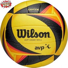 Wilson AVP OPTX Beach Volleyball – Official Tour Match Ball Black/Yellow 🏐