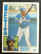 1984 Topps George Foster Baseball Card #350 Mets VG O/C