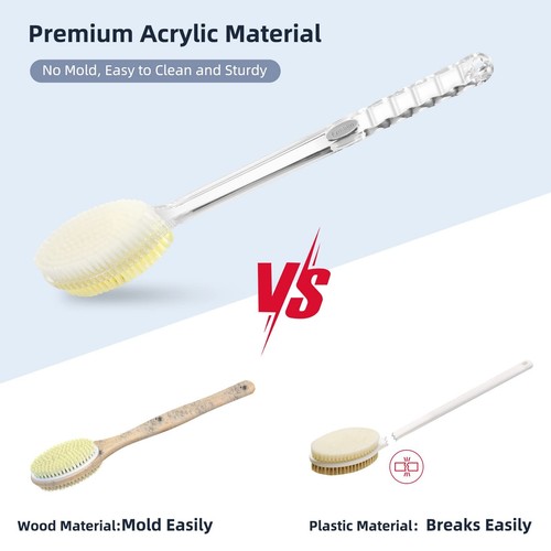 Back Scrubber Long Handle for Shower,Back Brush Dual-Sided - Picture 4 of 7