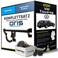 Für VW Touareg Typ 7LA,7L6,7L7 Anhängerkupplung abnehmbar +eSatz 13pol 06-10 NEU
