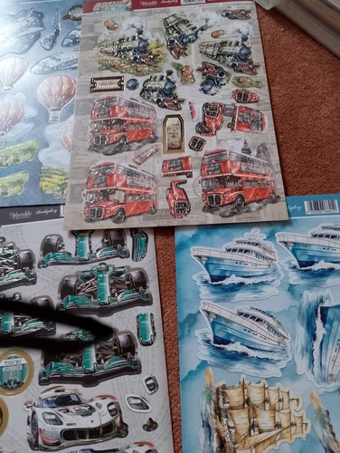 7 Sheets Of Hunky Dory By Land And Sea Die Cut Toppers New Unused