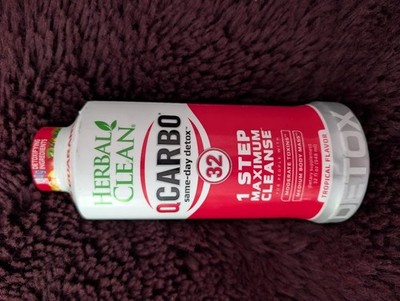 Qcarbo32 Same-Day Detox Drink, Tropical Fruit Flavor (32 Fl Oz) Herbal Clean
