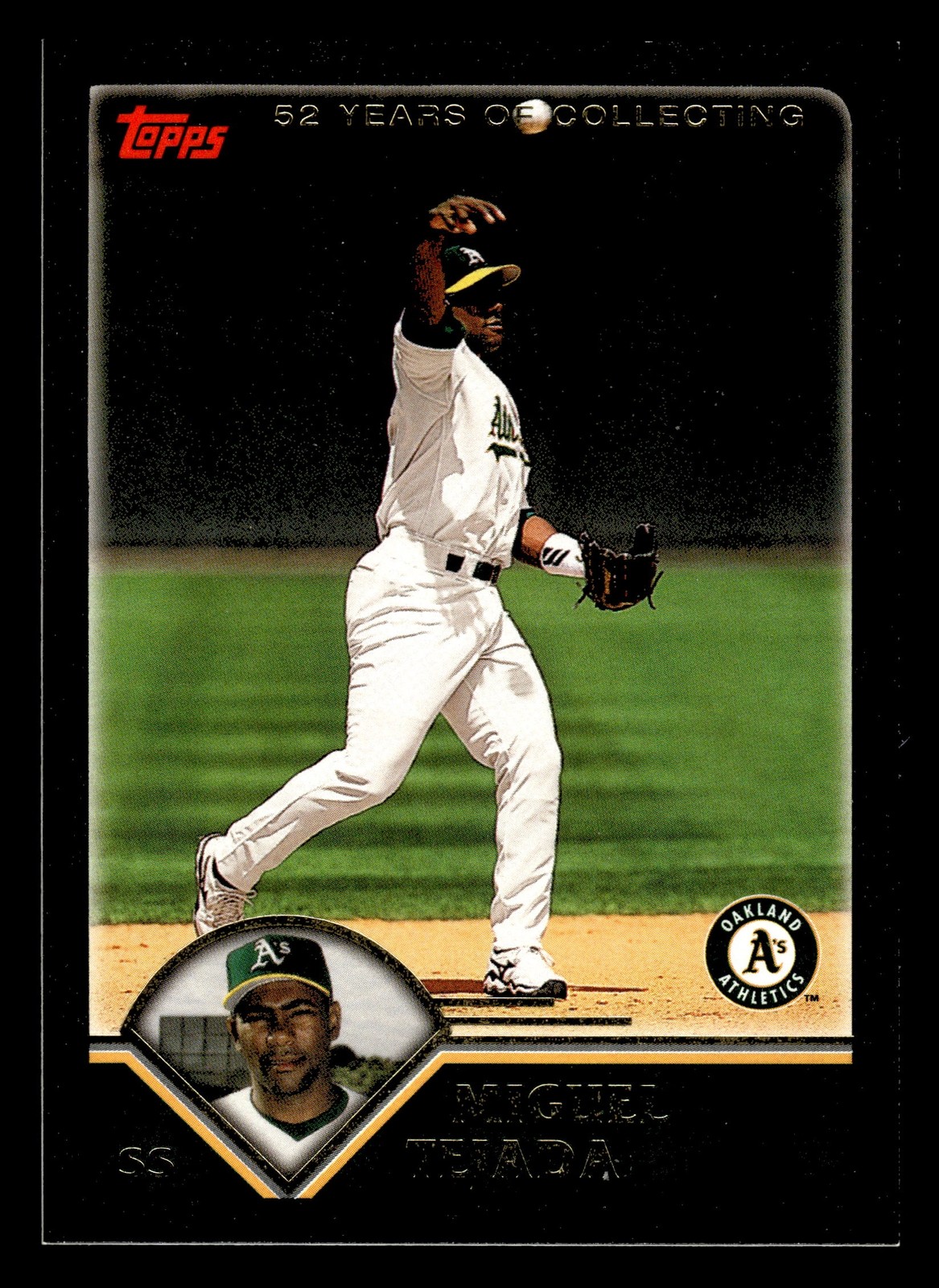 Miguel Tejada Oakland Athletics 2003 Topps Black #77 SN /52