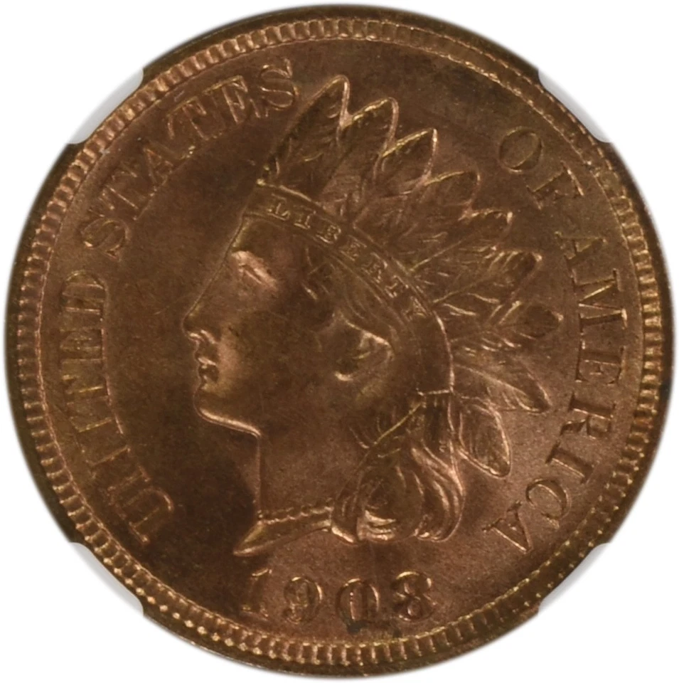 1908-S Indian Cent MS65RD NGC - Image 3 of 4