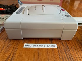 Sega Saturn white Japanese console system with box 2 games memory card US seller