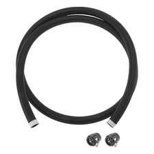 AN-12 Fuel Line Kit 6.56Ft with 2 Pcs Black Clamps 1 Set