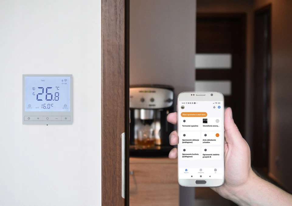 WIFI Thermostat Fußbodenheizung SMART WLAN TUYA + ALEXA Wasser Bodenmatte WEISS - Bild 3 von 4