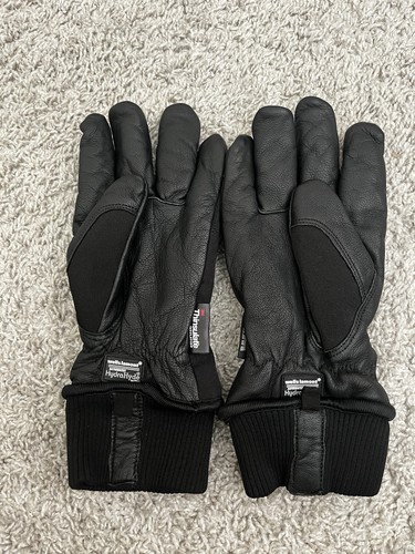 Wells Lamont HydraHyde Leather Gloves Mens Large Black Thinsulate Insulated