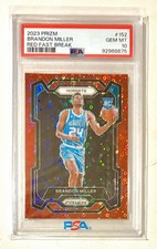 2023 PANINI PRIZM RED SPARKLE #152 BRANDON MILLER ROOKIE RC PSA 10
