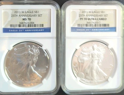 2011 W Eagle 25th Anniversary Set NGC MS70 PF70 Ultra Cameo