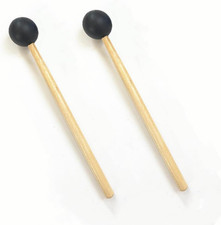 2 Pack Tuning Fork Mallet Striker with Rubber Tip Silicone Hammer with Wood