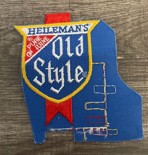 Vintage Beer Sew on Patch Genuine Old Style Heileman's Beer