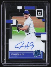 2022 Donruss Optic JON HEASLEY Rated Rookie Signatures Black Prizm SP Auto /49