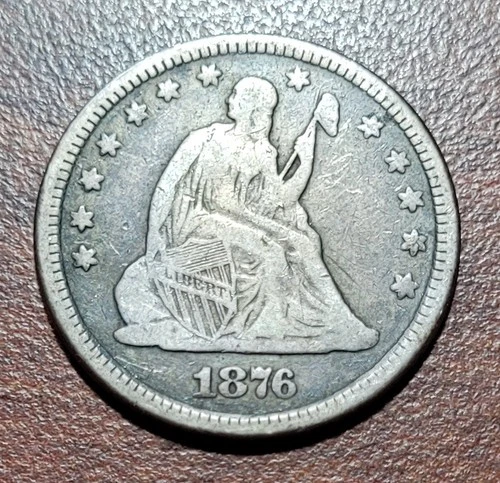 1876 Seated Liberty Quarter FINE with Original Toning & Problem Free