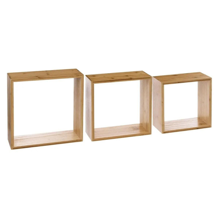 Lot de 3 Étagères Murales "Fixy" 25cm Naturel