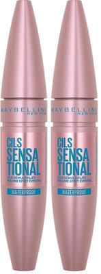 Maybelline New York Mascara, Sensationelle Wimpern, 9.4 Ml (Packung Mit 2)