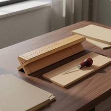 Multi-Material Bookbinding Awl and Cradle Set Paper Hole Punch Guide for Home