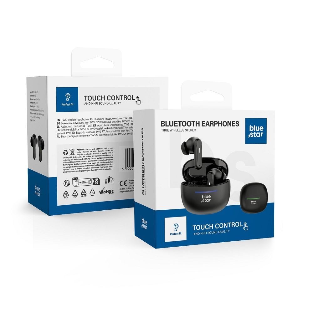Blue Star Auricolare Bluetooth 5.4 Bk44 Black Per Xiaomi Redmi Pad 2 9.7