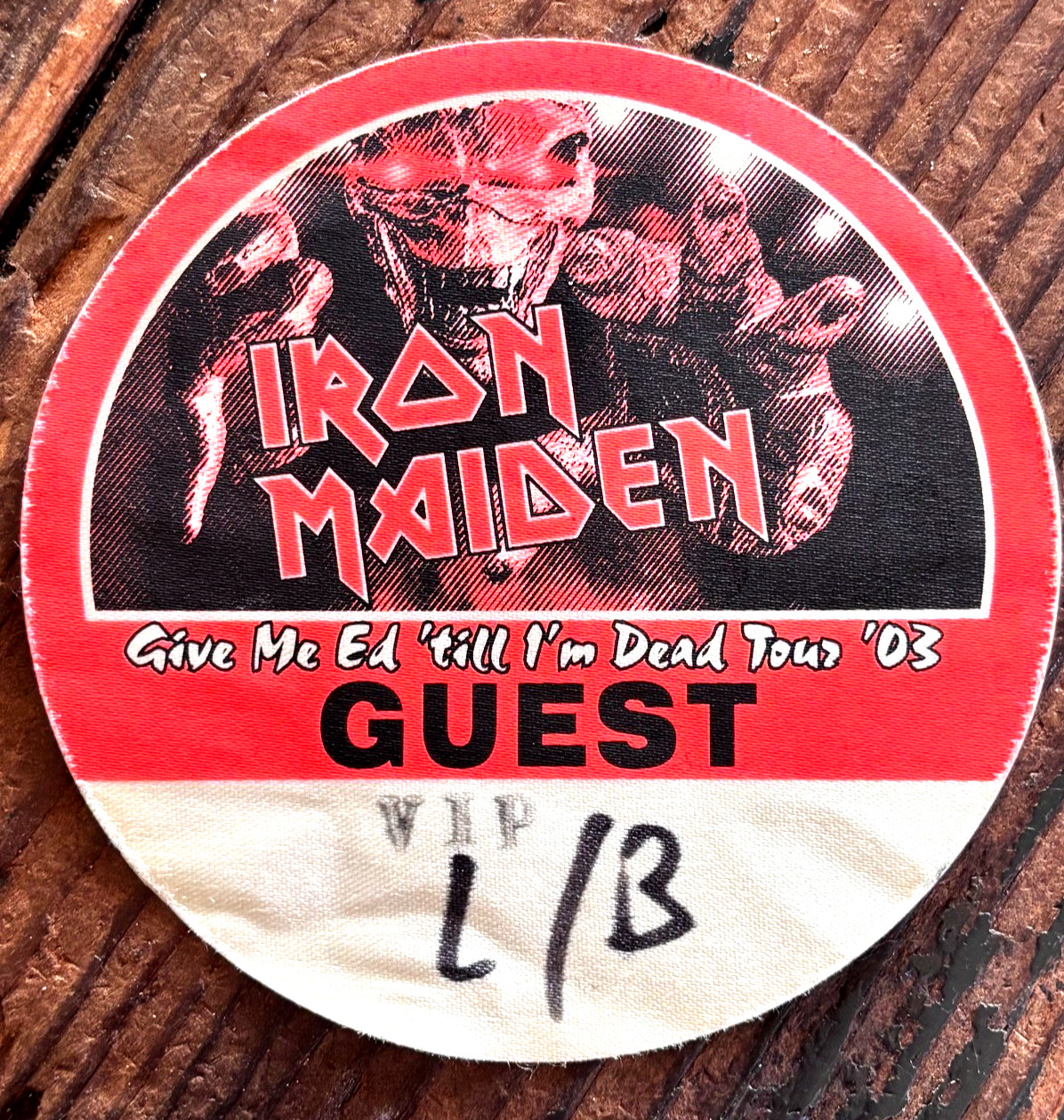 Iron Maiden 2003 "Give Me Ed" Backstage VIP Pass