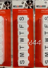 -WHOLESALE CASE OF 144- Well  Good Pet Weekly Pill Planner Caddies