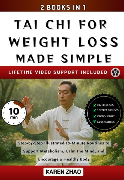 Tai Chi For Weight Loss Made Simple: Step-By-Step Easy Illustrated 10-Minute-image