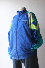 110 Adidas Originals Vintage Windbreaker Blu/Verde Fluo