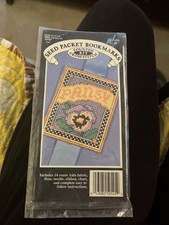 Vintage Banar Designs Seed Packet Bookmark Pansy Counted Cross Stitch Kit 1993