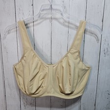 SYROKAN Women's Sports Bra Max Control High Impact Beige Underwire Size 40G