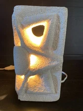 Albert Tormos Original Vintage 60's Carved Gard Stone Lamp Star